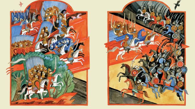 Страницы из книги Куликовская битва. Героическая история для детей