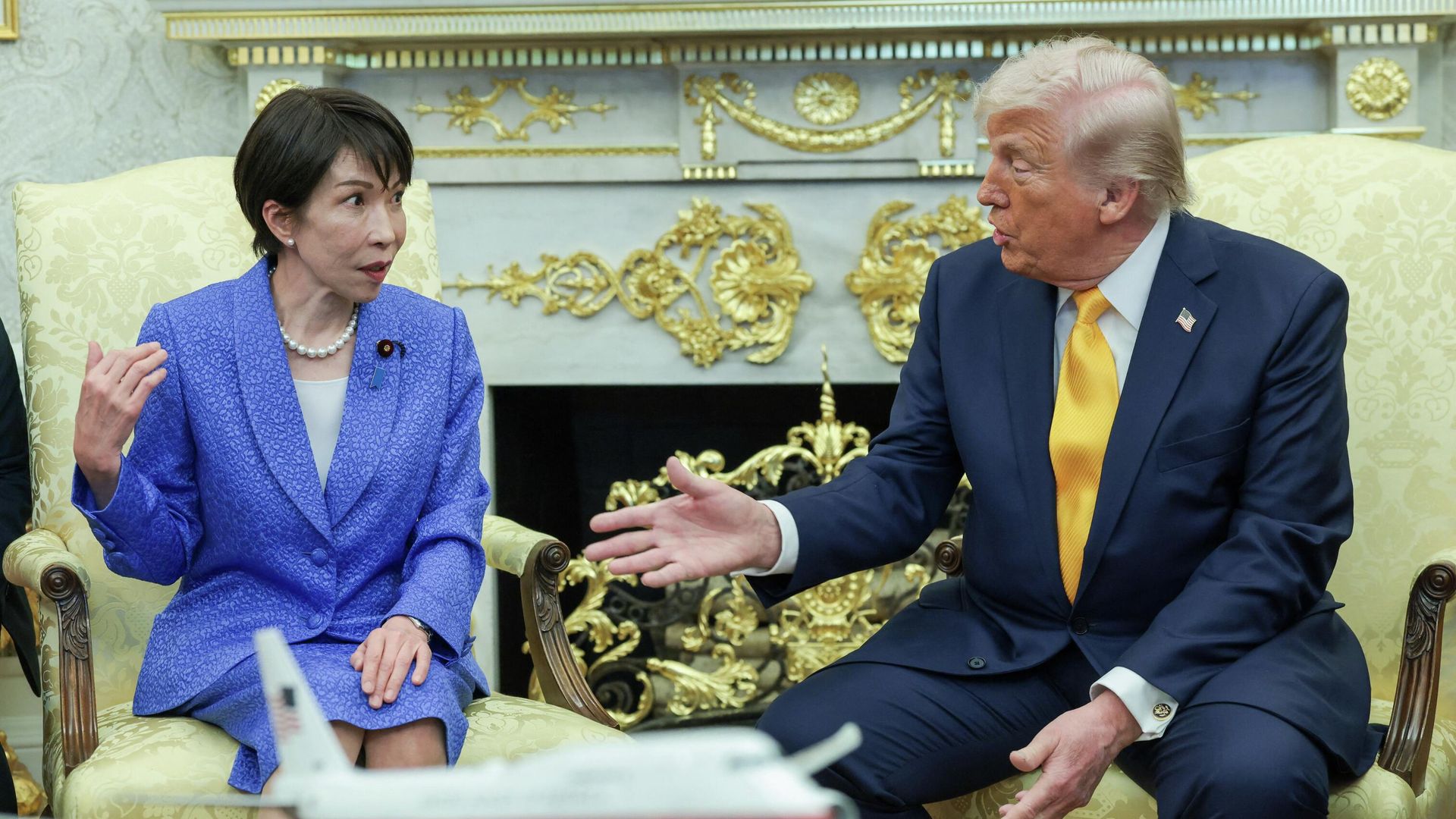 Санаэ Такаити на встрече с Дональдом Трампом - РИА Новости, 1920, 20.03.2026