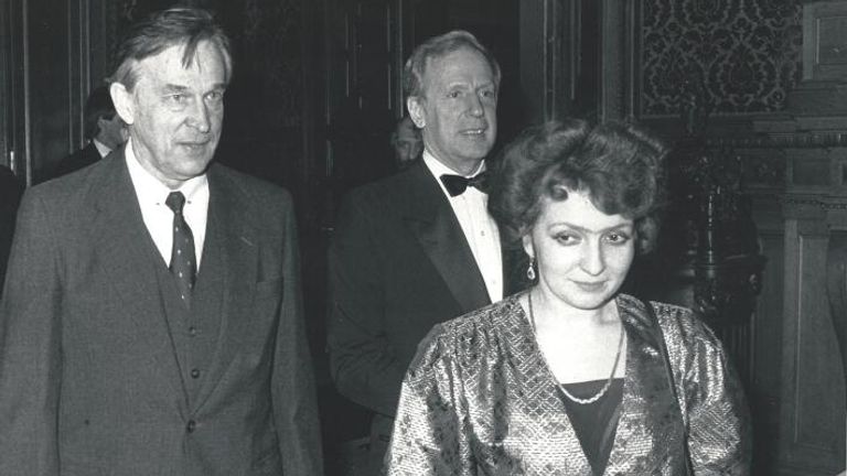 Валентин Михайлович и Нина Анатольевна на приеме в Ратуше, 1988 год