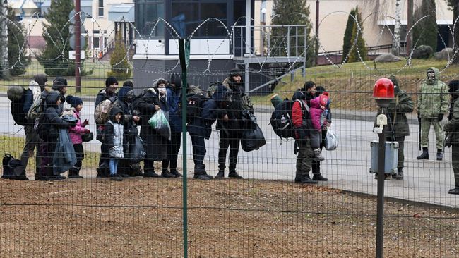 Беженцы с Ближнего Востока на польской границе