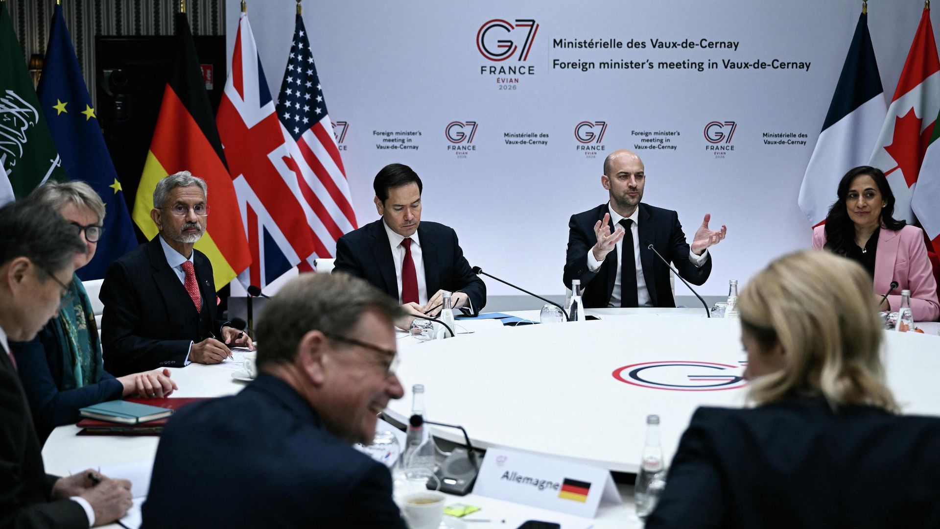 Встреча министров иностранных дел стран G7 со странами-партнерами в Париже Встреча министров иностранных дел стран G7 со странами-партнерами в Париже - РИА Новости, 1920, 28.03.2026