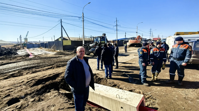 Обстановка на месте подтопления в поселке в Приангарье