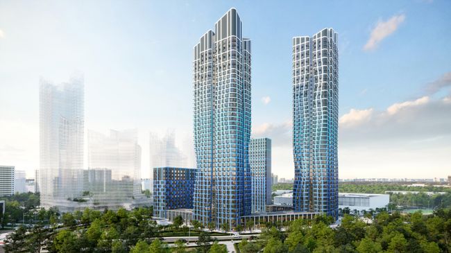 Жилой комплекс бизнес-класса Адмирал в кластере Южный порт в Москве