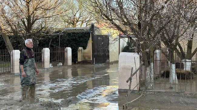 Подтопленная улица в Дагестане