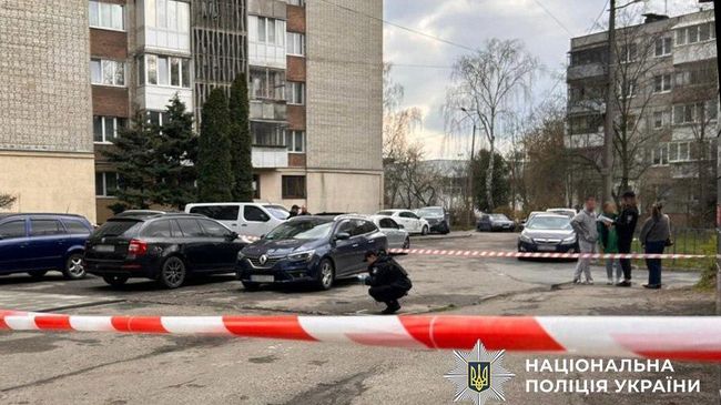 Обстановка на месте убийства сотрудника ТЦК во Львове