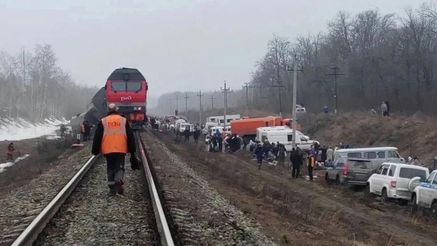 На месте схода вагонов поезда в Ульяновской области. 3 апреля 2026 - РИА Новости, 1920, 03.04.2026