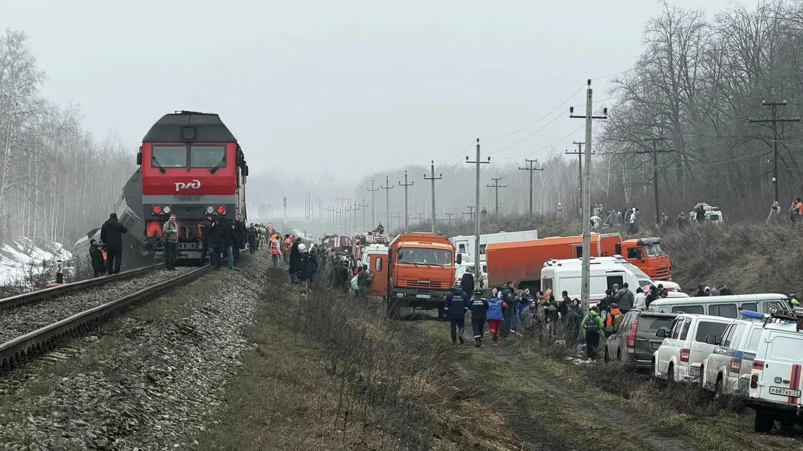 На месте схода вагонов поезда в Ульяновской области. 3 апреля 2026 - РИА Новости, 1920, 03.04.2026