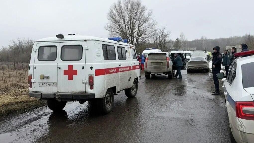 Автомобили скорой помощи на месте схода семи вагонов пассажирского поезда №302 Челябинск-Москва в районе станции Бряндино в Ульяновской области. 3 апреля 2026 - РИА Новости, 1920, 03.04.2026