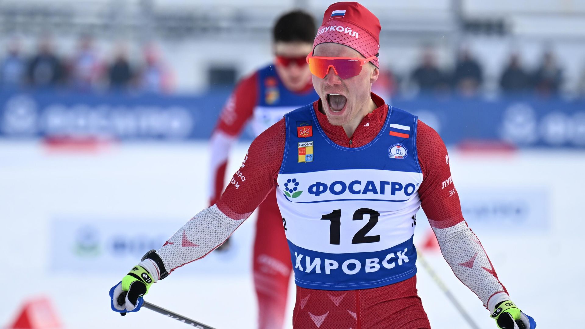 Сергей Забалуев после финиша в финале спринта свободным стилем среди мужчин на кубке России по лыжным гонкам в Кировске - РИА Новости, 1920, 03.04.2026