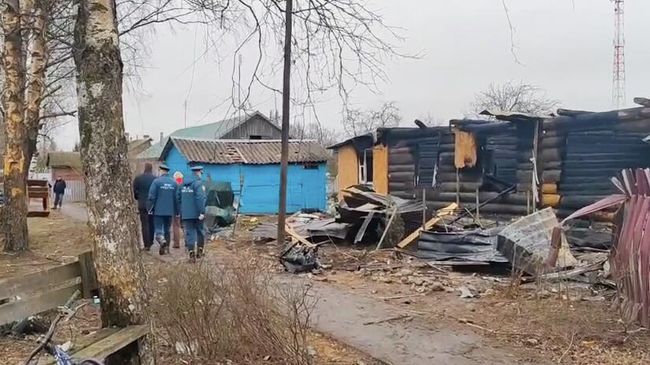 Последствия атаки ВСУ по частному дому в Александровском районе Владимирской области. 7 апреля 2026