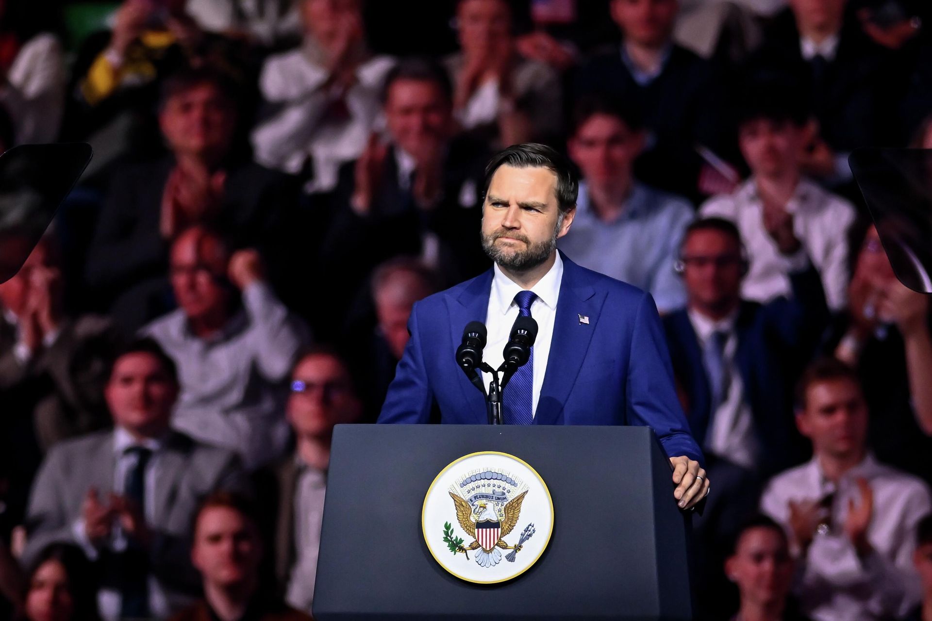 Вице-президент США Джей Ди Вэнс выступает на предвыборном митинге в Будапеште, Венгрия Вице-президент США Джей Ди Вэнс выступает на предвыборном митинге в Будапеште, Венгрия - РИА Новости, 1920, 30.04.2026