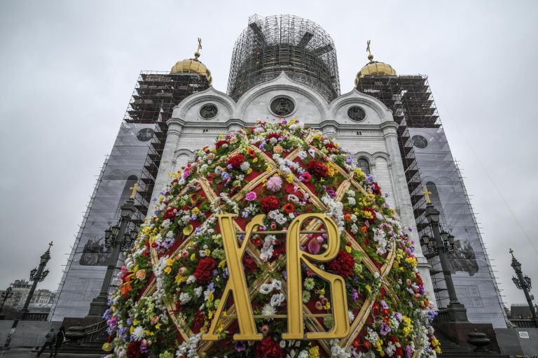 Украшение Москвы к Пасхе