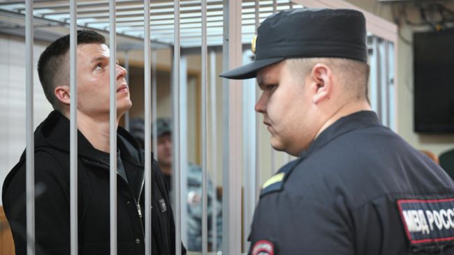 Артем Чекалин на оглашении приговора в Гагаринском районном суде в Москве