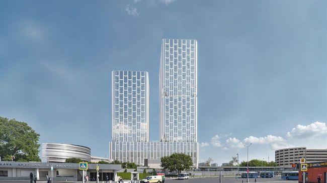 Проект бизнес-центра Cityzen возле станции метро Тушинская в Москве