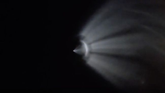 Световое явление над Лапландией после запуска российской ракеты-носителя с Плесецка