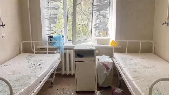 Последствия падения БПЛА рядом с роддомом в Самарской области