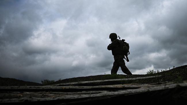 Российский военнослужащий в зоне СВО