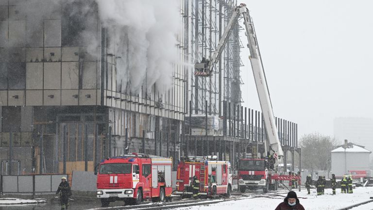 Пожар в строящемся ЖК в Москве