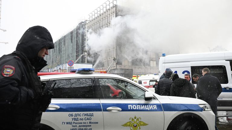 Пожар в строящемся ЖК в Москве