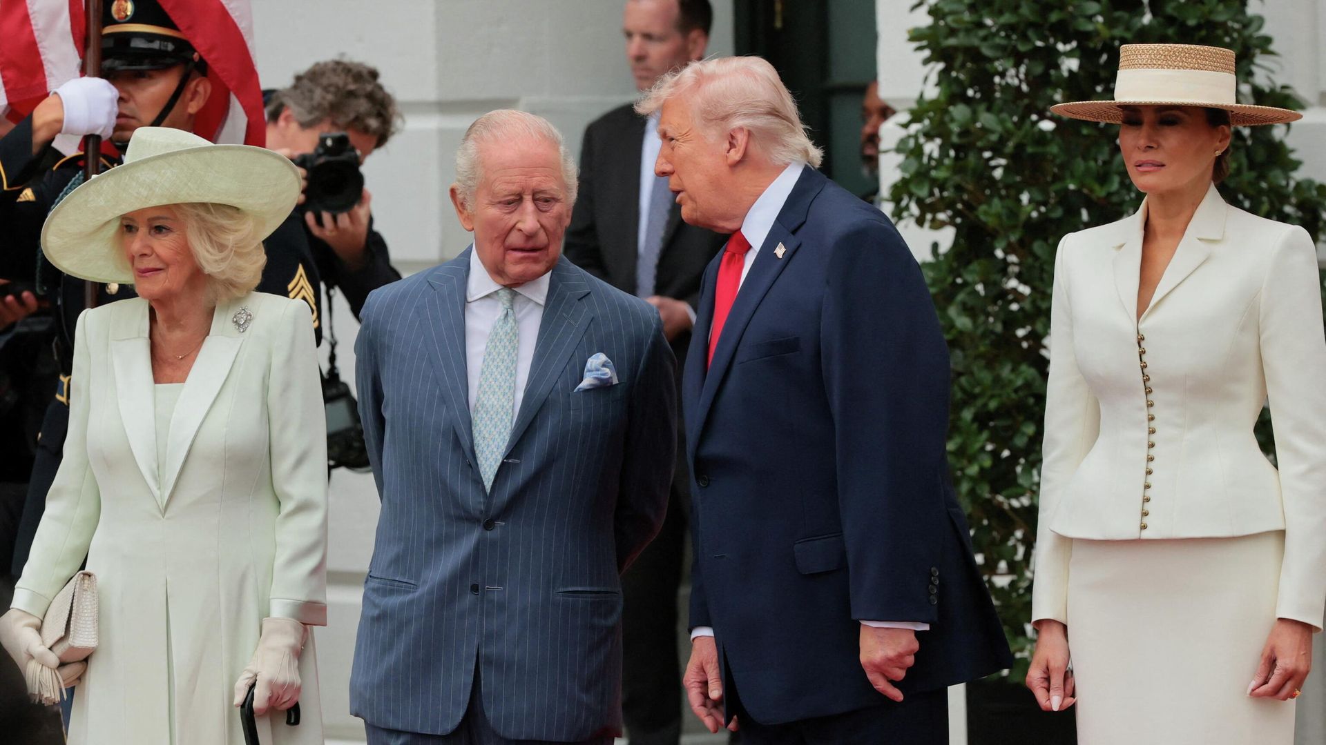 Президент США Дональд Трамп и британский король Карл III во время встречи в Вашингтоне - РИА Новости, 1920, 28.04.2026