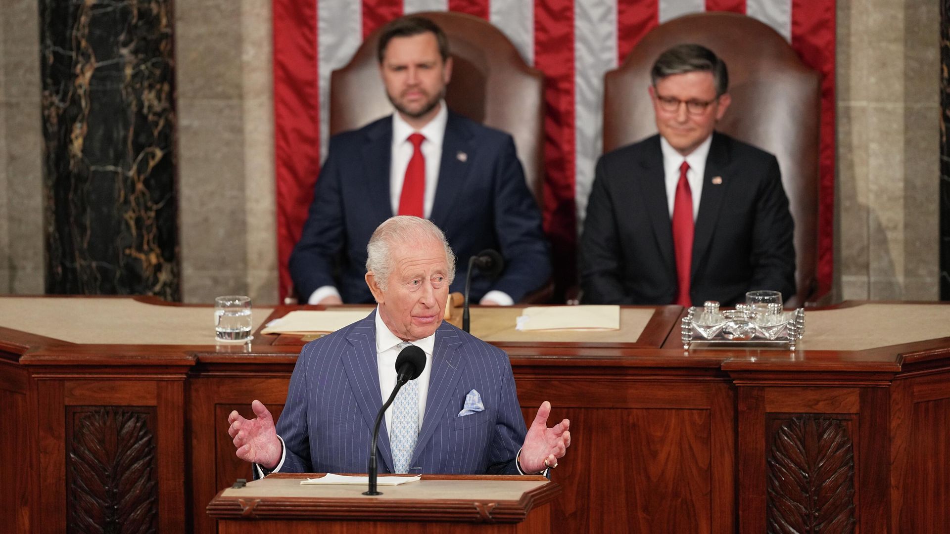 Король Великобритании Карл III выступает перед конгрессом США. 28 апреля 2026 Король Великобритании Карл III выступает перед конгрессом США. 28 апреля 2026 - РИА Новости, 1920, 28.04.2026