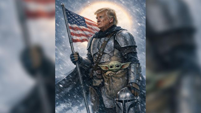 Дональд Трамп в образе Мандалорца