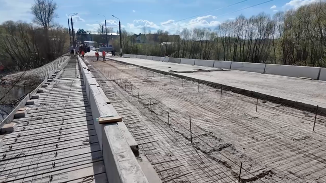 Строительство моста в городе Кохма Ивановской области