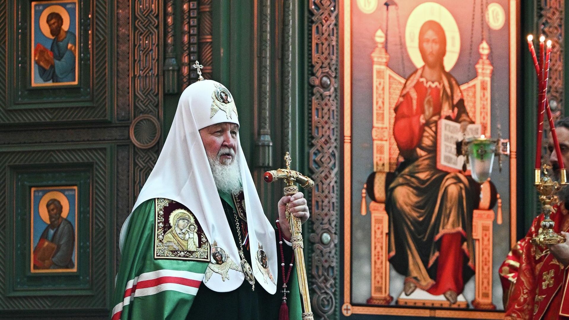 Патриарх Московский и всея Руси Кирилл проводит праздничное богослужение в день памяти великомученика Георгия Победоносца в Главном Храме Вооруженных Сил РФ. 6 мая 2026 - РИА Новости, 1920, 06.05.2026