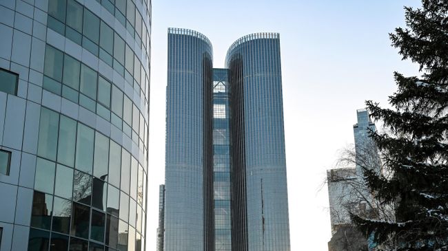 Вид на башни Moscow Towers делового центра Москва-Сити