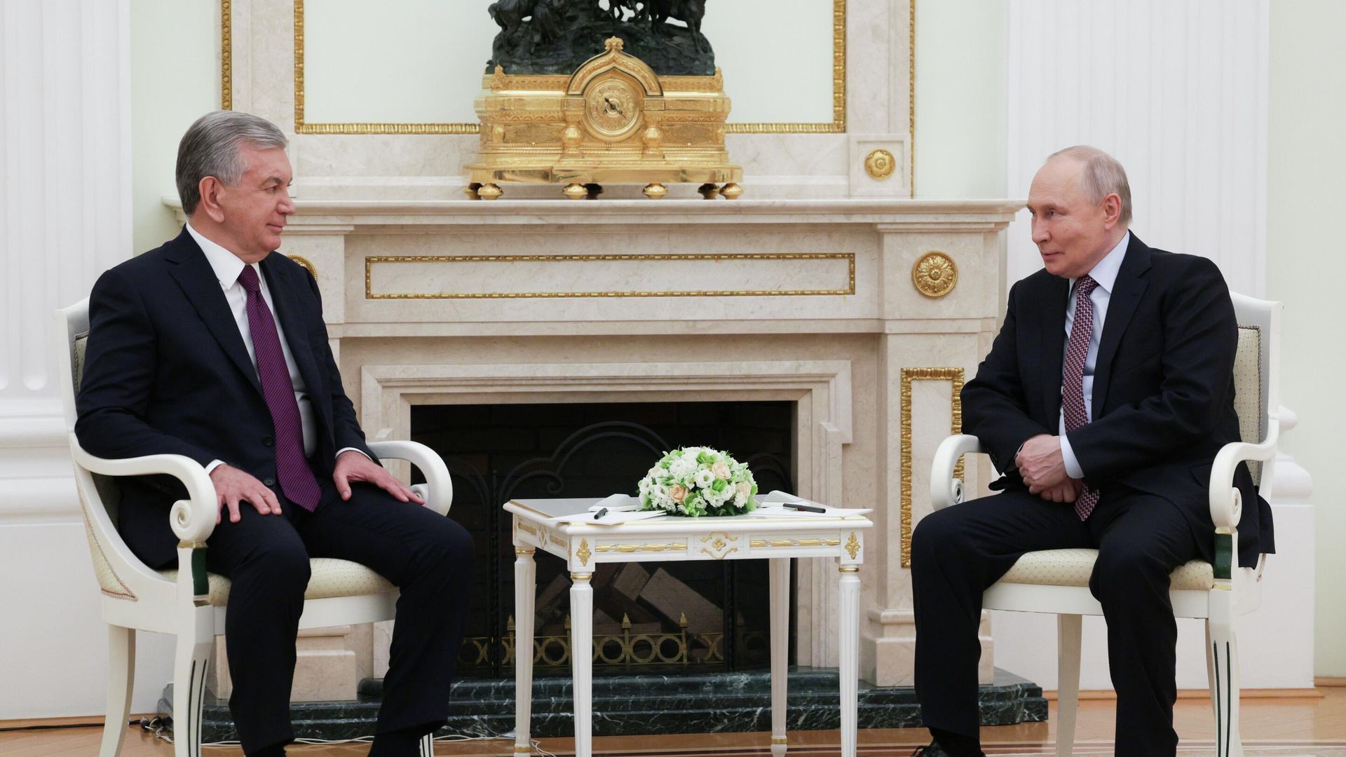 Президент РФ Владимир Путин провел встречу с президентом Узбекистана Шавкатом Мирзиеевым - РИА Новости, 1920, 08.05.2026