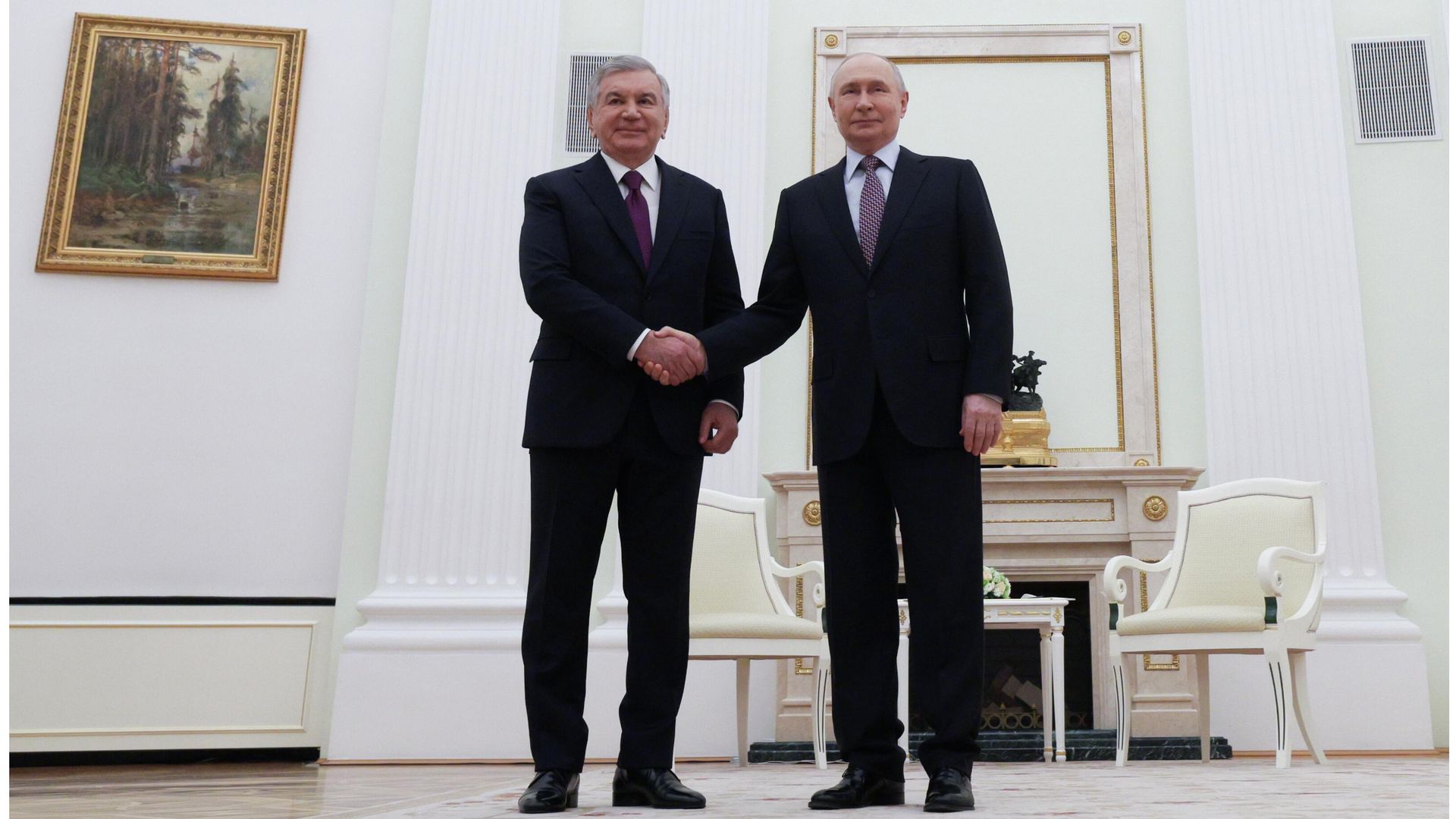 Президент РФ Владимир Путин и президент Узбекистана Шавкат Мирзиеев во время встречи в Москве. 8 мая 2026 Президент РФ Владимир Путин и президент Узбекистана Шавкат Мирзиеев во время встречи в Москве. 8 мая 2026 - РИА Новости, 1920, 08.05.2026
