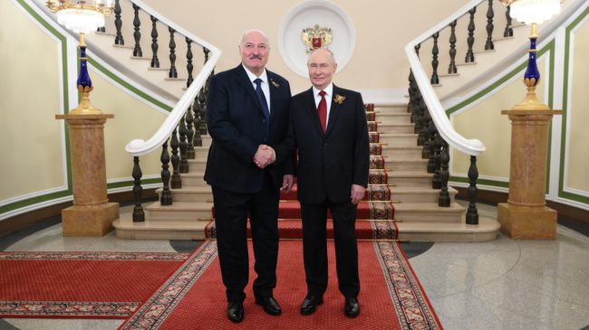 Президент России Владимир Путин и президент Белоруссии Александр Лукашенко