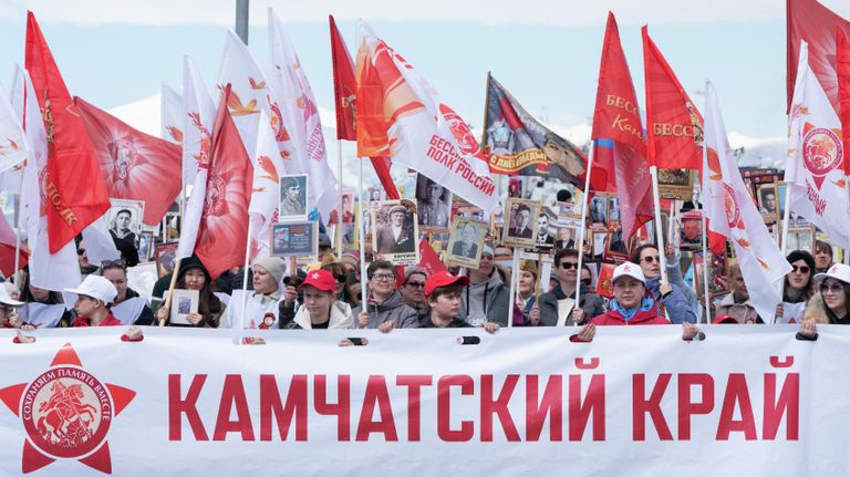 Акция Бессмертный полк в Петропавловске-Камчатском