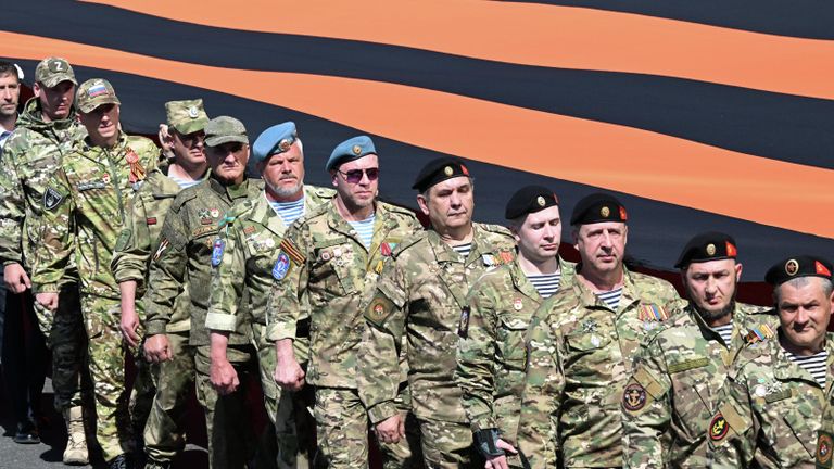 Участники СВО на акции Бессмертный полк во Владивостоке