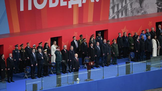Президент РФ Владимир Путин на военном параде в Москве в честь 81-й годовщины Победы в Великой Отечественной войне