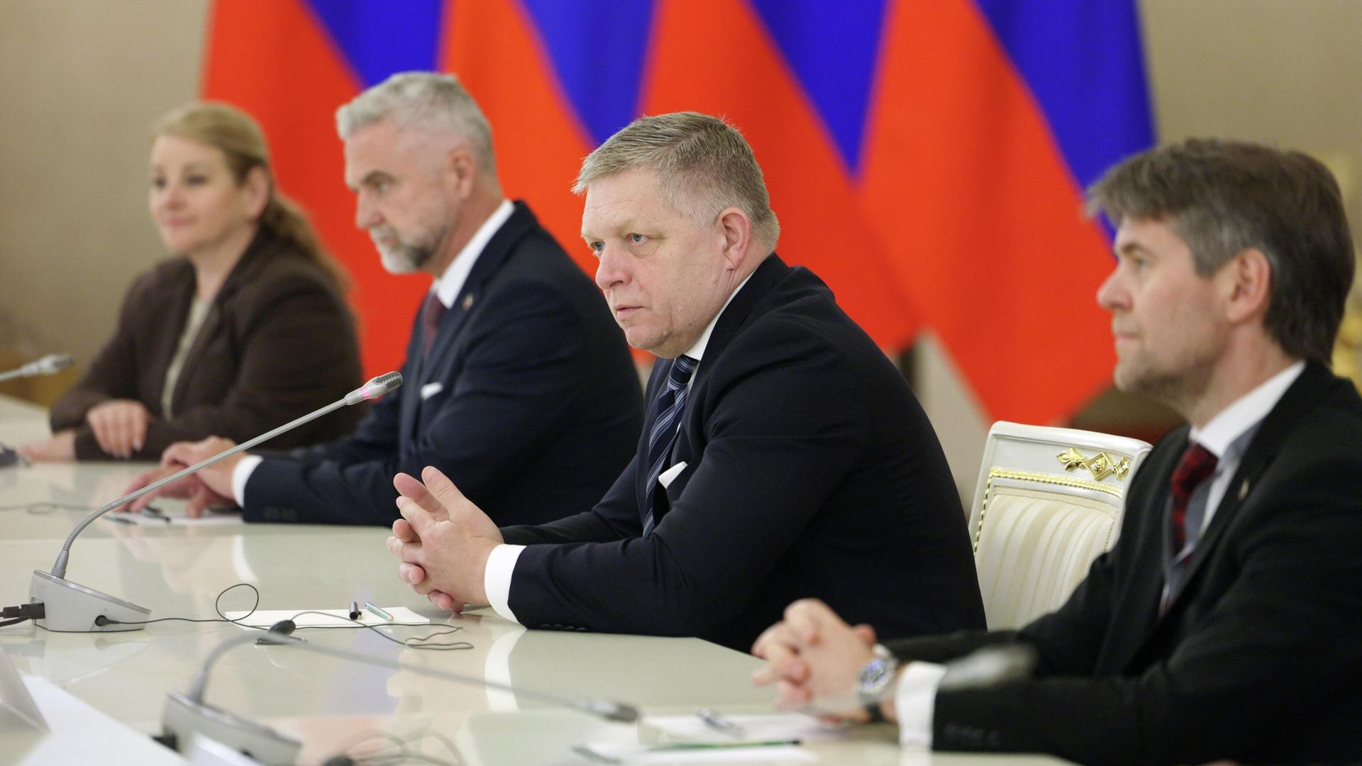 Премьер-министр Словакии Роберт Фицо во время встречи с президентом РФ Владимиром Путиным. 9 мая 2026 года - РИА Новости, 1920, 10.05.2026
