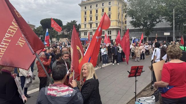 Акция Бессмертный полк в Риме