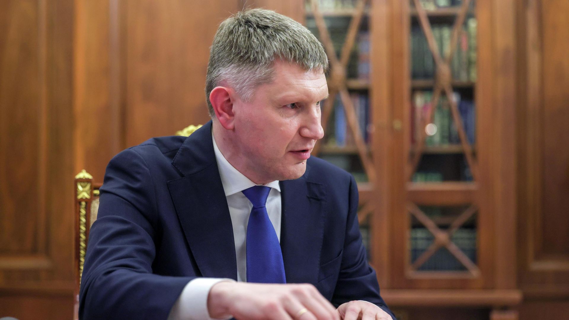 Министр экономического развития РФ Максим Решетников во время встречи с президентом РФ Владимиром Путиным в Кремле Министр экономического развития РФ Максим Решетников во время встречи с президентом РФ Владимиром Путиным в Кремле - РИА Новости, 1920, 12.05.2026