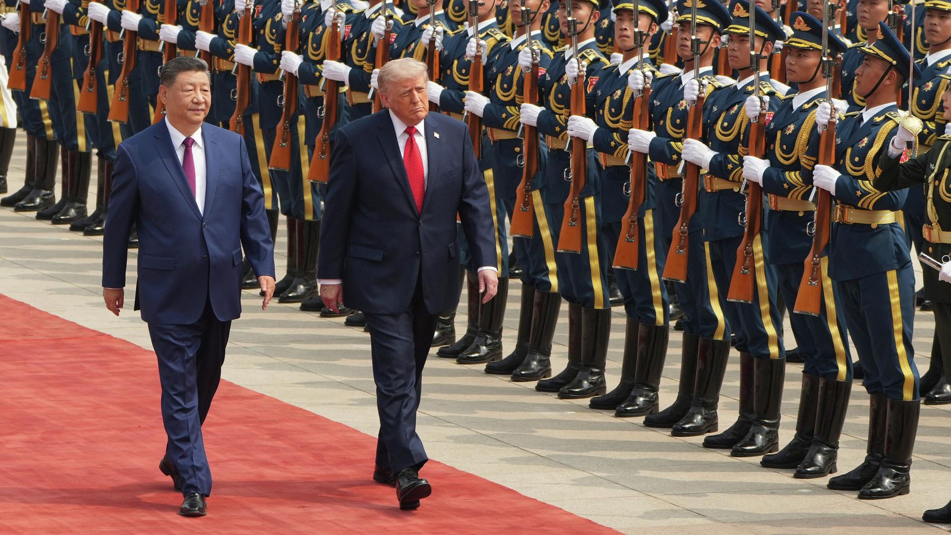 Председатель КНР Си Цзиньпин и президент США Дональд Трамп во время встречи в Пекине, Китай - РИА Новости, 1920, 14.05.2026