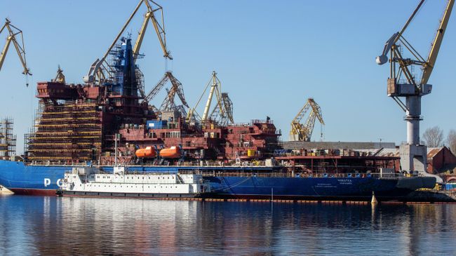 Атомный ледокол Чукотка на Балтийском заводе ОСК 
