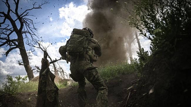Российский военнослужащий в зоне проведения спецоперации