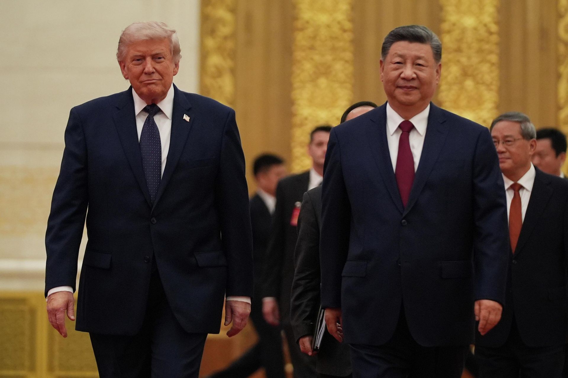 Председатель КНР Си Цзиньпин и президент США Дональд Трамп во время встречи в Пекине Председатель КНР Си Цзиньпин и президент США Дональд Трамп во время встречи в Пекине - РИА Новости, 1920, 19.05.2026