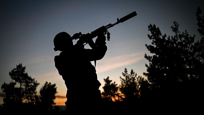Российский военнослужащий в зоне проведения СВО
