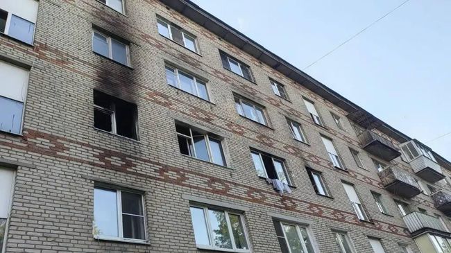 Последствия пожара в многоквартирном доме в Лобне