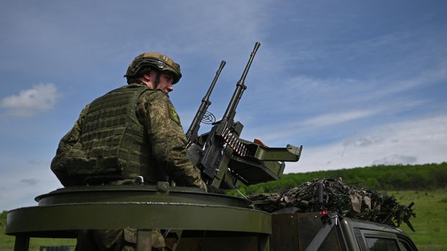 Российский военнослужащий в зоне проведения спецоперации