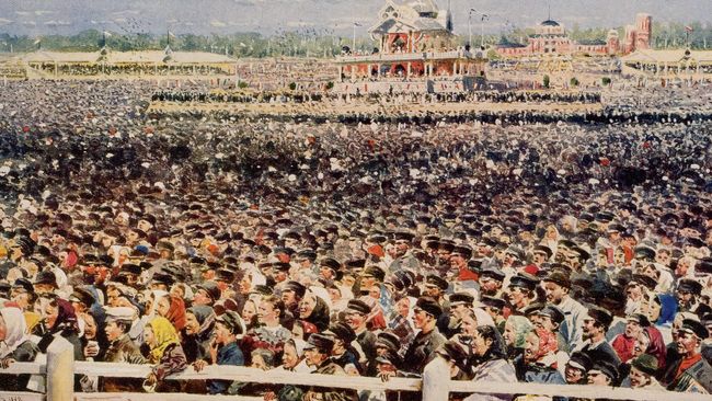 Репродукция картины Владимира Егоровича Маковского Ходынка, 1899 год