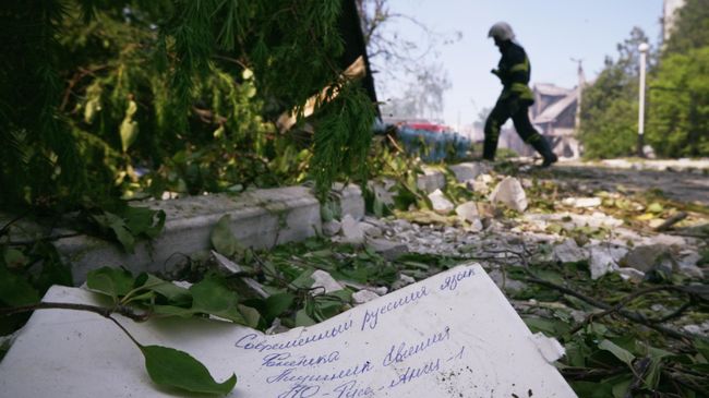 Последствия беспилотной атаки ВСУ в Старобельске (ЛНР)