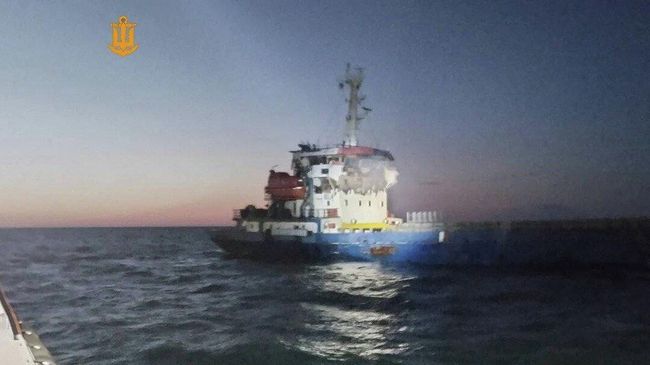 Судно под флагом Вануату после атаки беспилотника в Черном море