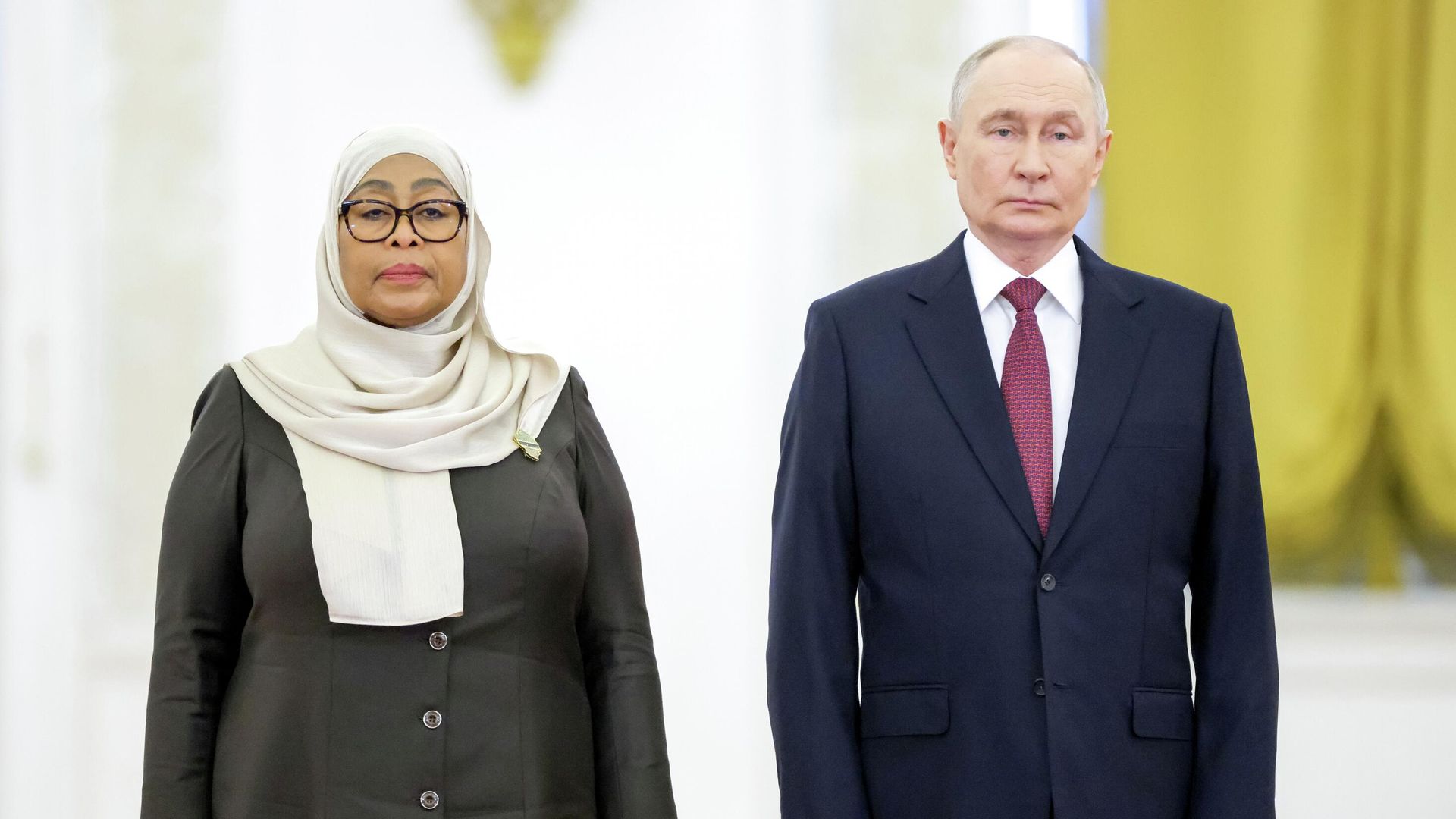 Президент РФ Владимир Путин и президент Танзании Самия Сулуху Хассан во время встречи в Кремле Президент РФ Владимир Путин и президент Танзании Самия Сулуху Хассан во время встречи в Кремле - РИА Новости, 1920, 03.06.2026