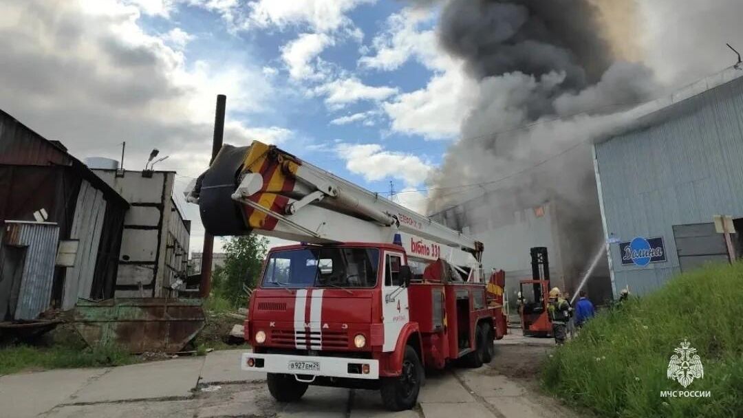 Пожар в здании, где находятся помещения с бытовой химией, Архангельск Пожар в здании, где находятся помещения с бытовой химией, Архангельск - РИА Новости, 1920, 03.06.2026